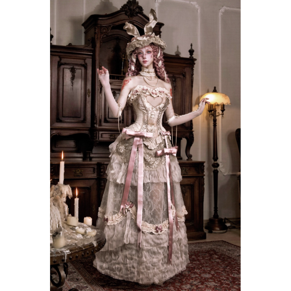 Cupid's Poetry Box Long Skirt by Blood Supply (BSY161LSK)